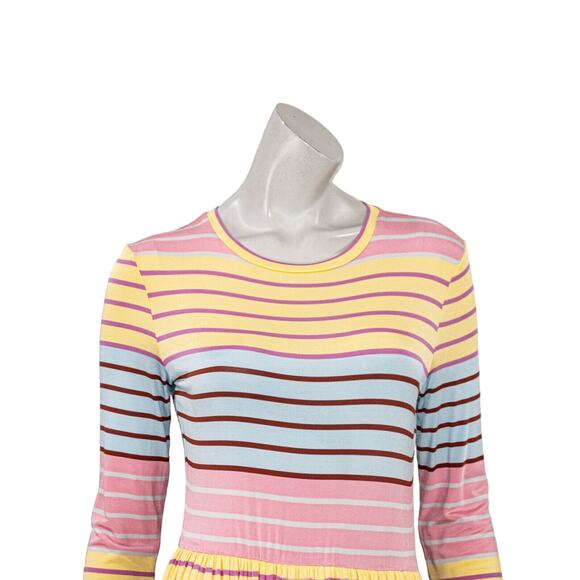 STINE GOYA Women's Joel Stiped Jersey Midi Dress in multi color size Small - Picture 8 of 11